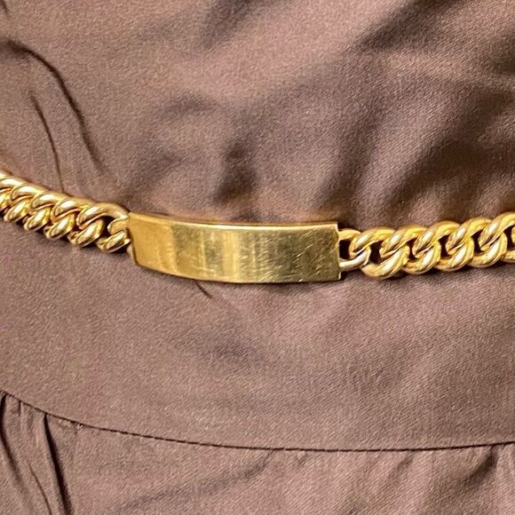 Ralph Lauren Collection * Brass Curb Link ID Tag Triple Wrap Necklace/Bracelet - Picture 9 of 16